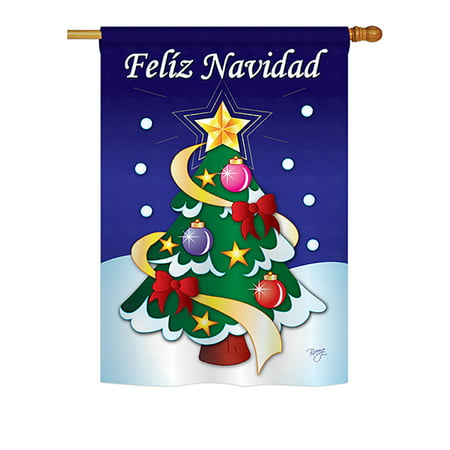 UPC 710320000085 product image for Felíz Navidad Winter - Seasonal Impressions Decorative Vertical House Flag - Pri | upcitemdb.com