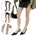 thumbnail image 2 of Trendy Textured Lace Fishnet Tights for Women High Stretch Pantyhose Stockings, 2 of 18