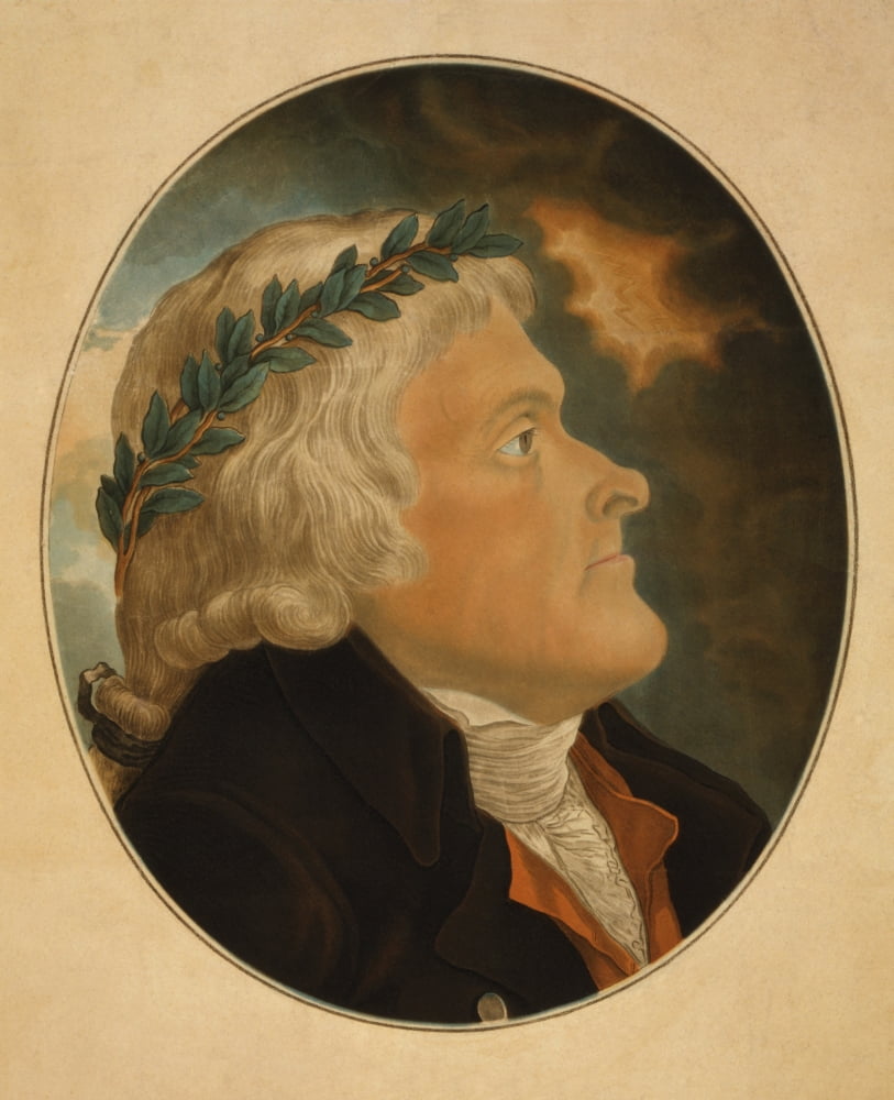 Thomas Jefferson 1743 To 1826 3Rd President Of Usa From An Early 19Th Century Aquatint After A Portrait By Thaddeus Kosciuszko And Engraved By Michel Sokolnicki Canvas Art - Ken Welsh Design Pics (26