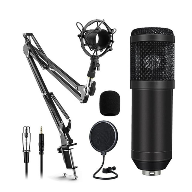 Condenser Microphone with V8S Live Sound Card(Optional)for Live Streaming,Singing,Gaming