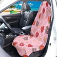 thumbnail image 3 of Uourmeti Terry Cloth Car Seat Towel Cover, Compatible with Car and Van Seat, Plush Microfiber Front Seat Towel Cover for Cars Vans, Hearts and Strawberries Print, 3 of 6