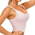 thumbnail image 2 of KAWELL 2PACK Women's Longline Sports Bra Wirefree Padded Medium Support Yoga Bras Gym Running Workout Tank Tops, 2 of 6