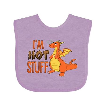 

Inktastic I m Hot Stuff- Cute Dragon Gift Baby Boy or Baby Girl Bib