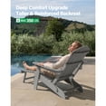thumbnail image 2 of WINSOON Set of 2 Folding Adirondack Chair with Adjustable Backrest and Retractable Ottoman-Gray, 2 of 9