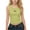 Green, variant on Girls' Ribbed Crop Tank Top, Sleeveless Fitted Cami for Kids, Summer Casual Wear Breathable Stretchy Basic Vest