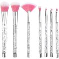 thumbnail image 1 of Brocha de maquillaje profesional, [paquete de 7] Kit de brochas de maquillaje, brocha para base en polvo, brocha para cejas, herramienta de maquillaje con bolsa brillante ER, 1 of 5