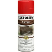 American Red, Rust-Oleum Stops Rust Satin Spray Paint, 12 oz
