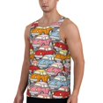 thumbnail image 2 of KLL Cute Cars Print Men's Muscle Gym Workout Stringer Tank Tops Bodybuilding Fitness T-Shirts Tank Tops Men-4X-Large, 2 of 7