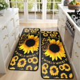 thumbnail image 4 of Kitchen Rugs Sets Of 2,Black Butterfly Sunflower Pattern Anti Fatigue Kitchen Mat Rugs Non Slip Washable,Decorative Kitchen Floor Mats for Kitchen,Sink,Laundry,17"x47"+17"x47", 4 of 5