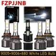 thumbnail image 1 of FZPJJNB for GMC Yukon XL 1500 2500 2000-2006 LED Headlights High Low Fog Light Bulbs,9005+9006+880,White,V25,C15, 1 of 16