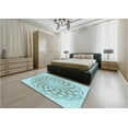 thumbnail image 4 of Ahgly Company Indoor Rectangle Patterned Tron Blue Area Rugs, 6' x 9', 4 of 6