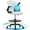 WHITE, variant on JONPONY 500 lbs Tall Office Chair with Flip-up Armrests for Standing Desk Executive Ergonomic Computer Leather Desk Chair with Lumbar Support, Adjustable Foot Ring for Home,GREY