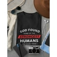 thumbnail image 3 of Roaring Game God Found Strong Humans Quote Women Black T-Shirt, Female Large, 3 of 4