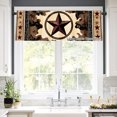 thumbnail image 2 of Rod Pocket Polyester kitchen Curtain Valances for Windows With Star And Camouflage Design For Indoor Living Room Bedroom Kitchen Decoration 54x18 inch, 2 of 5