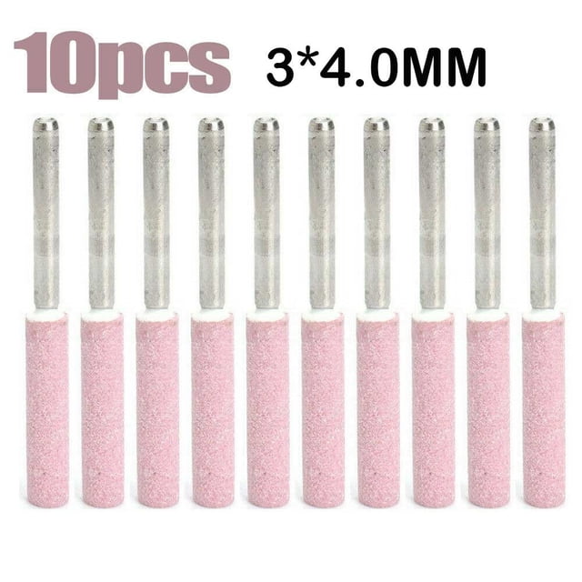 Lefu 10Pcs/Set 4.0mm Chainsaw Sharpener Grinding Stone File Chain Saw Sharpening Tool