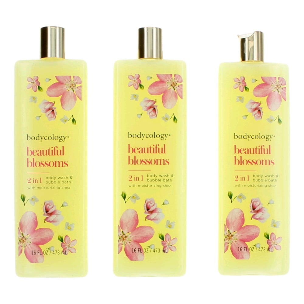 Beautiful Blossoms By Bodycology 3 Pack 16oz 2 1 Body Wash And Bubble