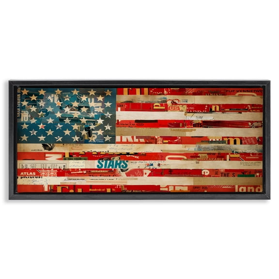Stupell Industries Rustic Lodge Black Floating Frame Canvas Art, 25 x 11, by Kelsey Hochstatter
