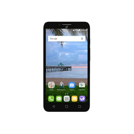 Alcatel A621BL - 4G smartphone - RAM 1 GB / Internal Memory 8 GB - LCD display - 4" - rear camera 5 MP - TracFone - black