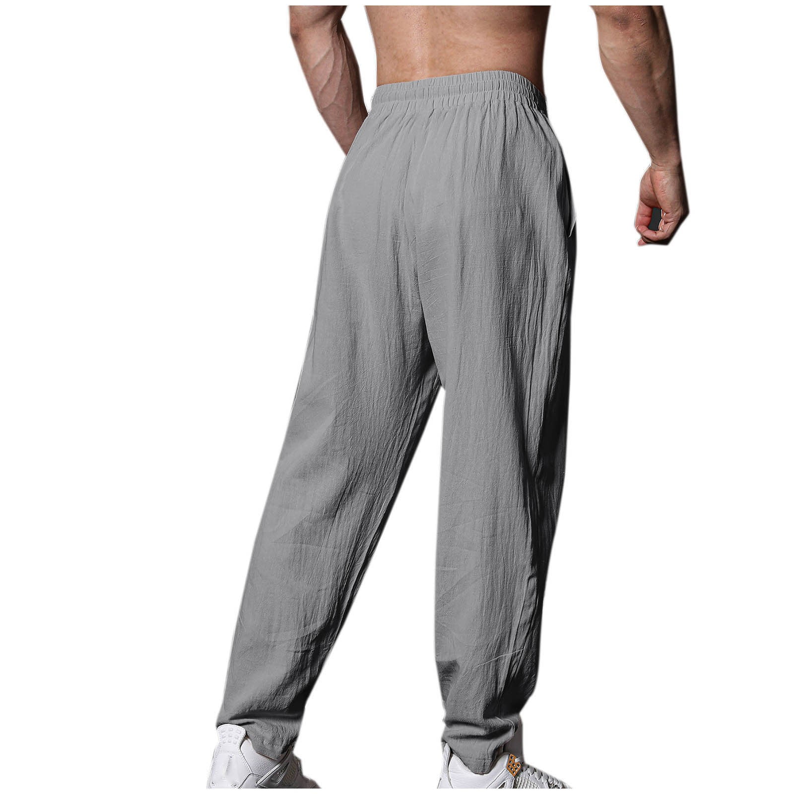 JXMVOJ Mens Elastic Waist Pants High Stretch Expandable Waist