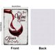 thumbnail image 2 of Letrero de hojalata con texto en inglés "Vino", "Bebida", "Que tu copa de vino nunca esté completa", "Letrero de metal retro", 2 of 7