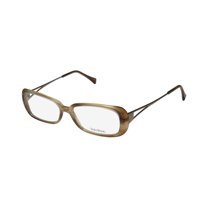NEW VERA WANG V175 WOMENS/LADIES DESIGNER FULL-RIM LIGHT BROWN / NUDE AUTHENTIC HAND MADE IN ITALY FRAME DEMO LENSES 52-15-135 EYEGLASSES/SPECTACLES