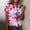 4#Multicolor, variant on DPTALR Women's Casual Fashion Printed Round Neck Short Sleeve T-Shirt Top,Multicolor,Women's Plus Size XXL