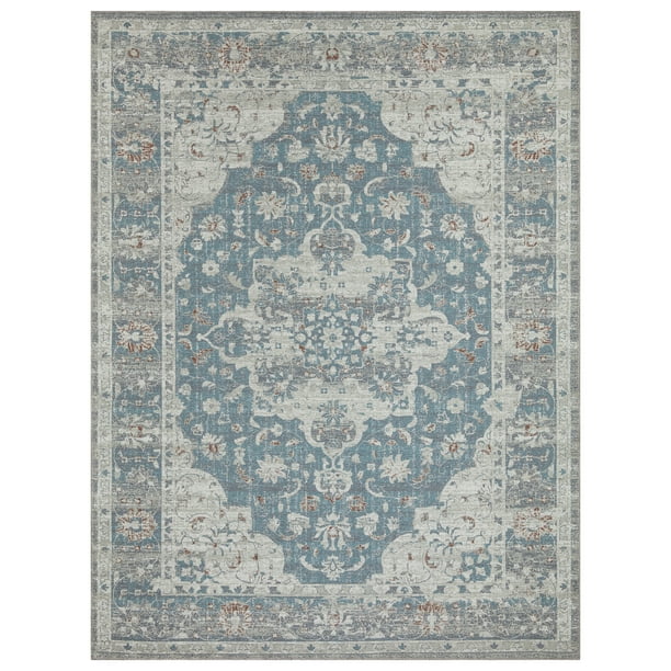 Ottomanson Machine Washable Cotton 8x10 Flatweave Area Rug for Living