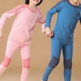 thumbnail image 2 of Yanarno Thermal Underwear for Girls Boys Thermal Long Johns Set Pink 110, 2 of 4