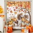thumbnail image 4 of Fall Dog Pumpkin Shower Curtains for Bathroom, Maple Leaf Floral Waterproof Fabric Shower Curtain for Bathroom Bathtub Decoration, Machine Washable, 54x"78", 4 of 9