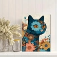 thumbnail image 2 of Floral Cat Canvas Art Print, Suitable for Living Room, Bedroom, Office, Bathroom, Home & Apartment Decor, 2 of 8