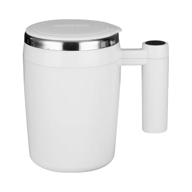 Vaso mezclador eléctrico Irfora Taza autoagitadora de 380 ml con tapa Agitación magnética automática Taza de café eléctrica de acero inoxidable Taza de café automezclante para café Leche Cac Irfora Vaso mezclador eléctrico