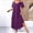 Purple, variant on Cold Shoulder Maxi Dress for Women 2026 Summer Loose V Neck Short Sleeve Casual Swing Long Tshirt Dresses