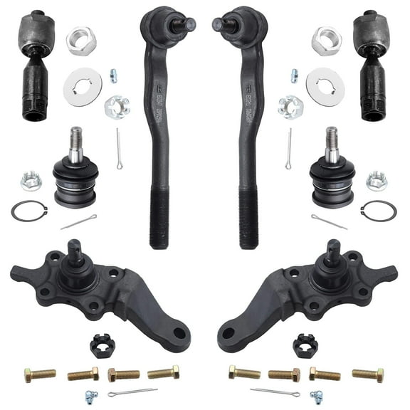 Detroit Axle - Front 8pc Suspension Kit for 96-02 Toyota 4Runner, 4 Ball Joints 4 Tie Rods 1996 1997 1998 1999 2000 2001 2002 Replacement