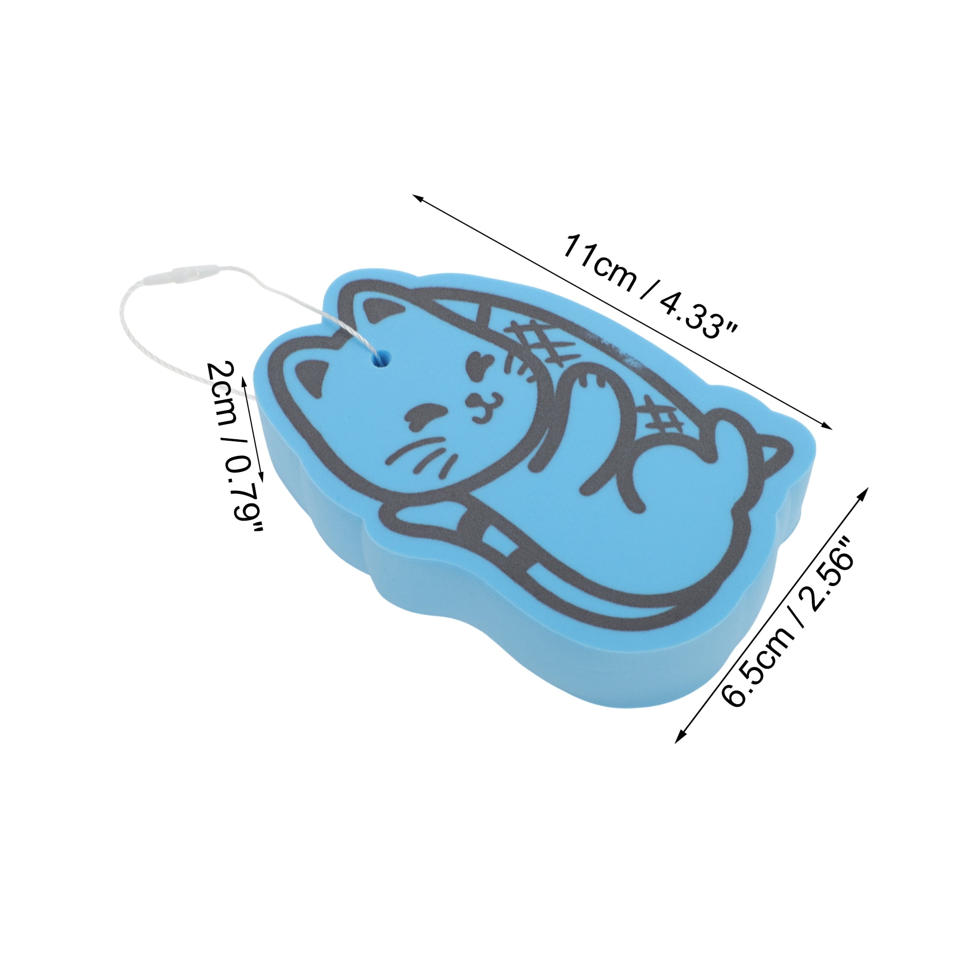 Unique Bargains Civet Cat Pattern Bath Sponge Body Scrubber 1 Pc Blue