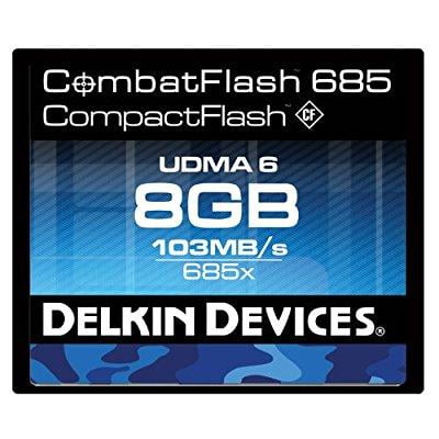 Delkin Compactflash Card - delkin ddcfcombat685-8gb combatflash 685x rugged and waterproof memory card for digital cameras, dslrs and camcorders