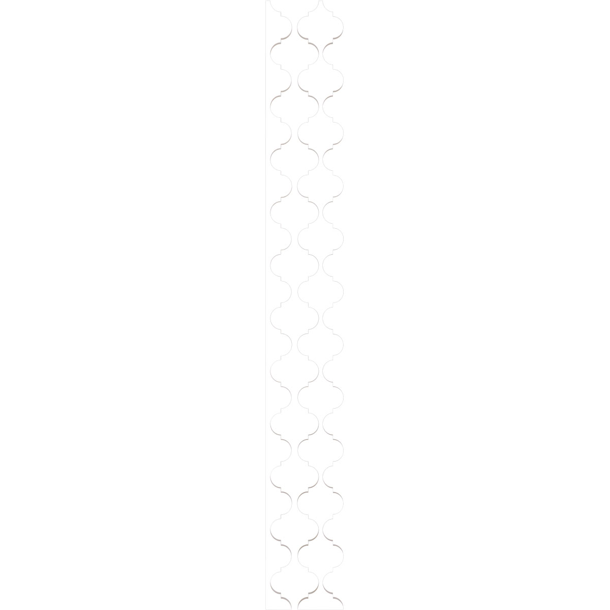 Ekena Millwork 94"H x 5/8"T Marrakesh PVC Adjustable Decorative Slat Wall Panel Kit, Unfinished (contains 11 Slats + 1 Straight Edge Starter Slat)