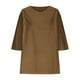 thumbnail image 4 of Vestidos Casuales Para Mujer, Blusas De Mujer De Moda Moda de verano para mujer, cuello en V, ocio, manga tres cuartos, color liso, 4 of 6