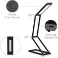 thumbnail image 3 of Lámpara de escritorio LED plegable - Lámpara de mesa USB portátil plegable con 3 configuraciones de brillo - Para el hogar, lectura, estudio, trabajo, viajes - Oro rosa dontodent Kuyhfg Sin marca, 3 of 5