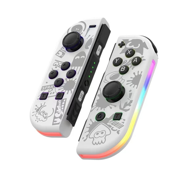 Control Inalámbrico (L/R) Joypad Compatible con Control Nintendo Switch, Compatible con Control Turbo/vibración/movimiento con Iluminación