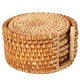 thumbnail image 2 of Posavasos de ratán hechos a mano, juego de posavasos de taza de té aislados, mantel individual para taza de ratán, accesorios para taza de té, 13cm/5,1 pulgadas, 6 uds., 2 of 14
