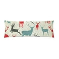 thumbnail image 1 of YUSDECOR Colorful Reindeer Body Pillow Pillowcase Pillow Protector Cushion Cover 20x60 Inch, 1 of 2