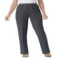 thumbnail image 1 of CHOK Women‘s Plus Size Elastic-Waist Soft Knit Pant - 24 W  Navy, 1 of 6