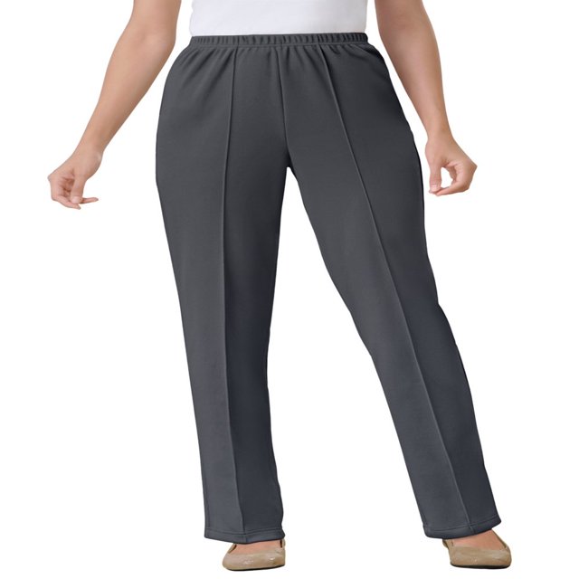 CHOK Women‘s Plus Size Elastic-Waist Soft Knit Pant - 24 W Navy