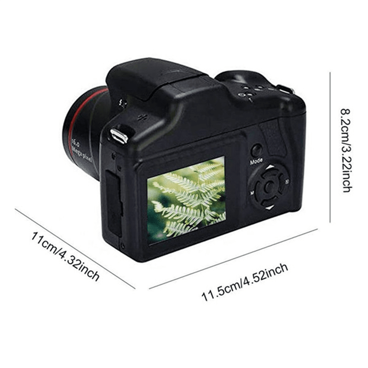 2X Digital Camera Vlog Camera Photography 16X Digital Zoom 720P HD SLR Camera Anti-Shake Photo Cameras for Live Stream