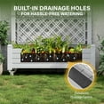 thumbnail image 5 of Bifanuo Durable Resin Raised Garden Bed for Flowers, Vegetables, and Herbs - Perfect for Backyard, Patio, and Balcony(White), 5 of 8