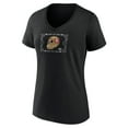 thumbnail image 2 of Women's Black San Francisco 49ers Sugar Skull V-Neck T-Shirt, 2 of 3