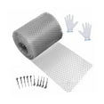 thumbnail image 1 of Protector de canalones con ganchos fijos, malla antiobstrucción para jardinería, multiusos, para techos 15cmx600cm, 1 of 9
