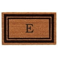 thumbnail image 1 of Calloway Mills 152961830E 18 x 30 in. Black Border Monogram Rectangular Doormat, Natural - Letter E, 1 of 4