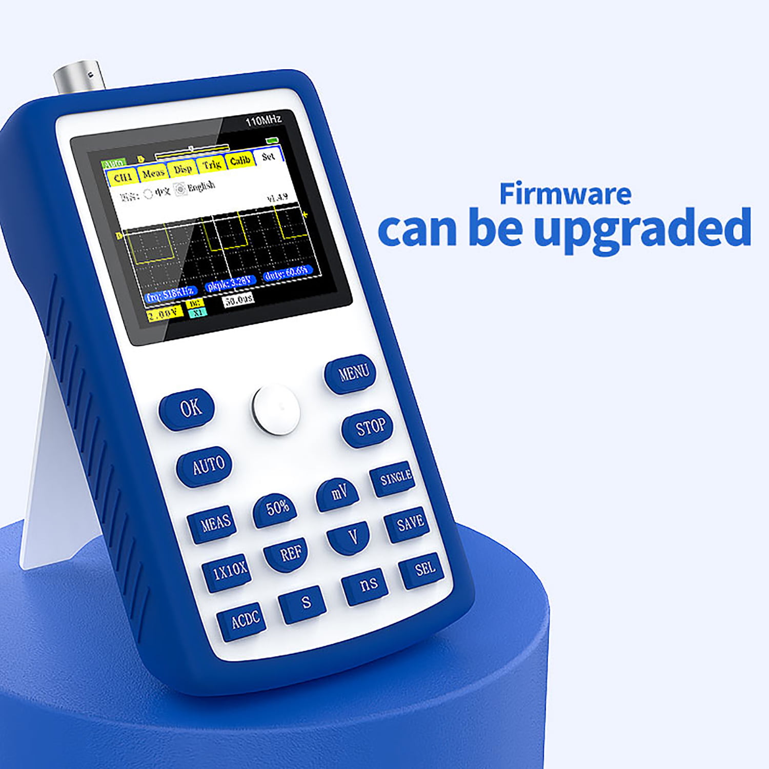 FNIRSI Portable Handheld Digital Storage Oscilloscope 110MHz Bandwidth 500MS/s