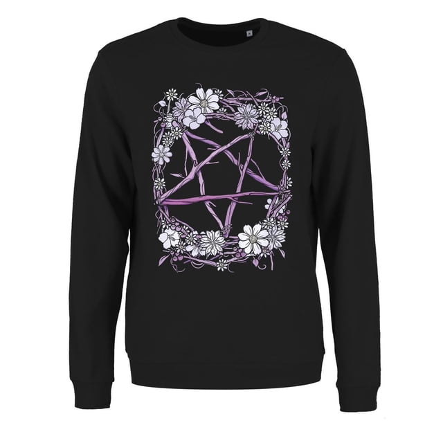 Grindstore - Jersey Pagan Pentagrama para Mujer (Negro, Lila)
